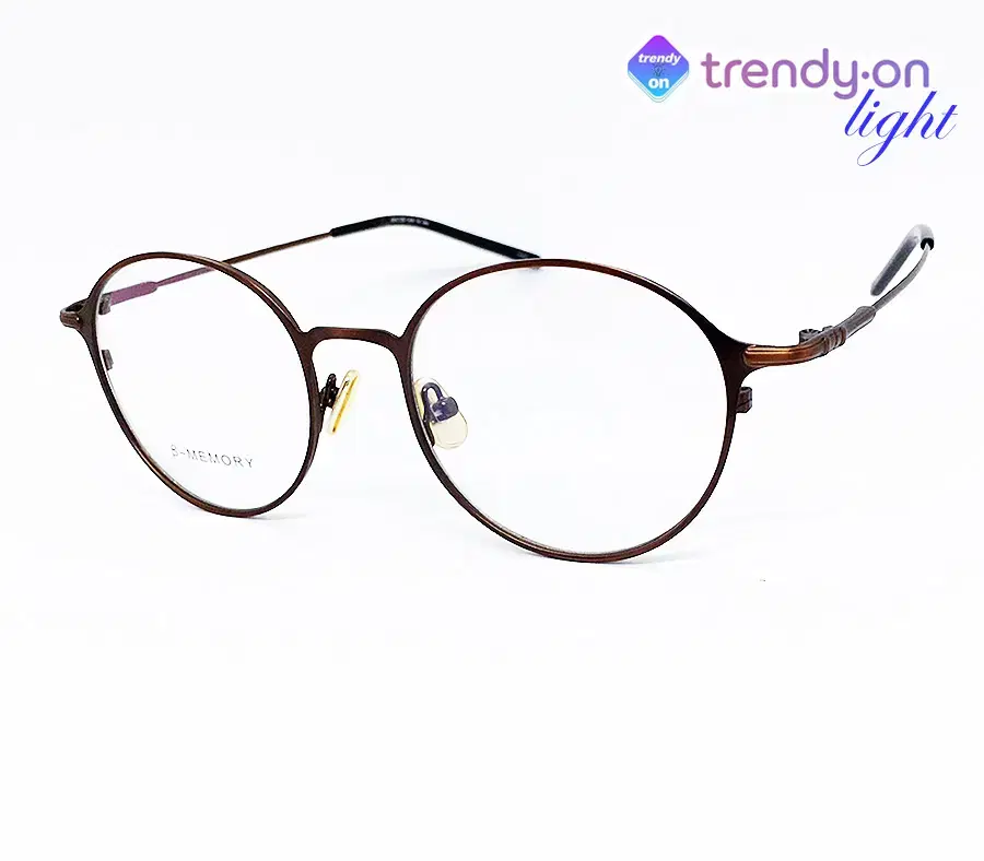 JO00E, a new, trendy, light, unisex, durable, high-elasticity brown eyeglass frame