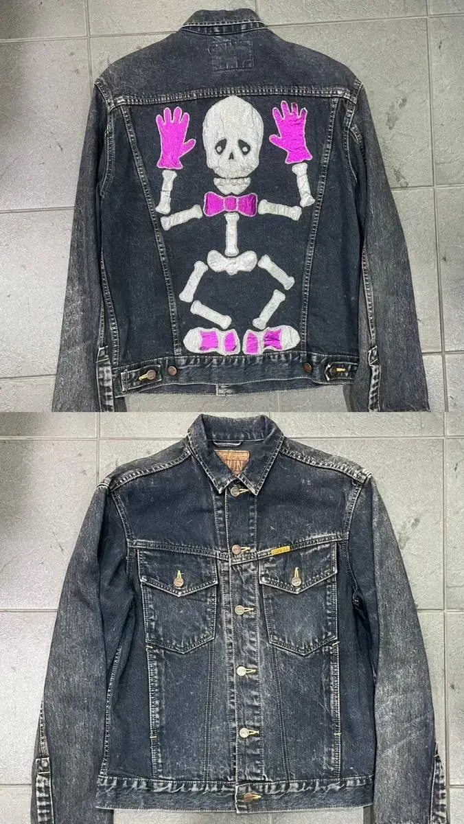 (95)90s EdwinJapan Skull JeansJacket