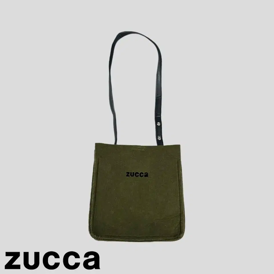 ZUCCA 주카 펠트 로고펀칭 스트랩 크로스백 숄더백