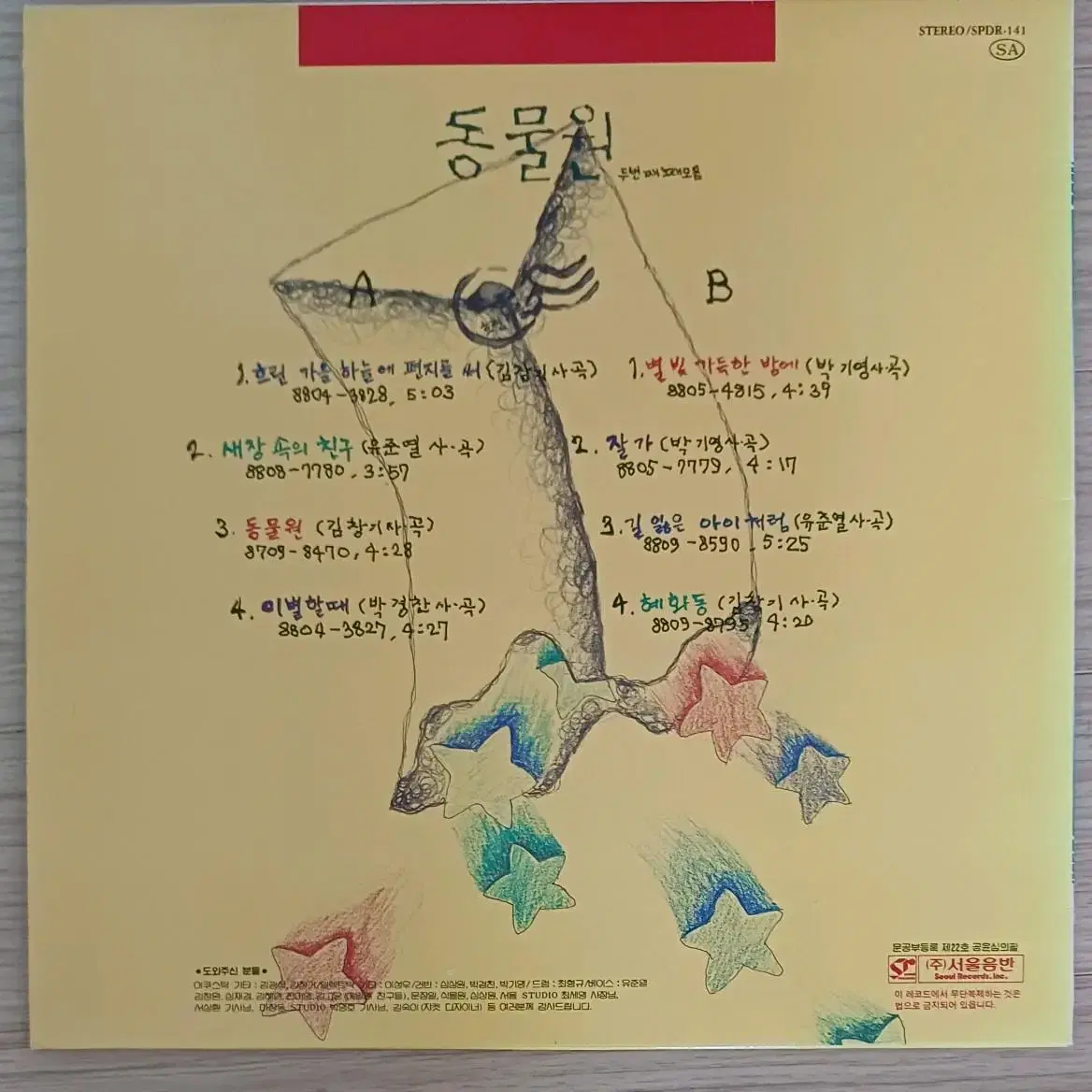 동물원 88년 초반 2집 LP NM+