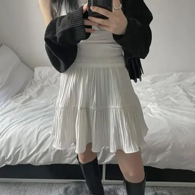 하몽마켓 Wrinkled skirt 시즈니룩