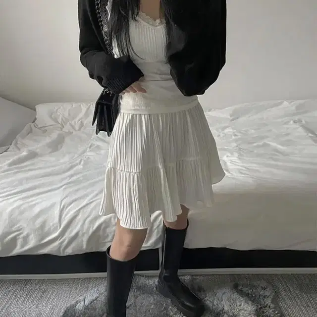 하몽마켓 Wrinkled skirt 시즈니룩