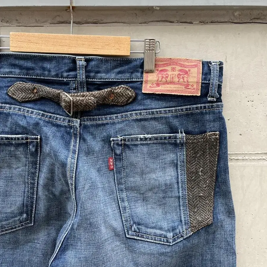 vintage mwobhm cinch back selvedge denim