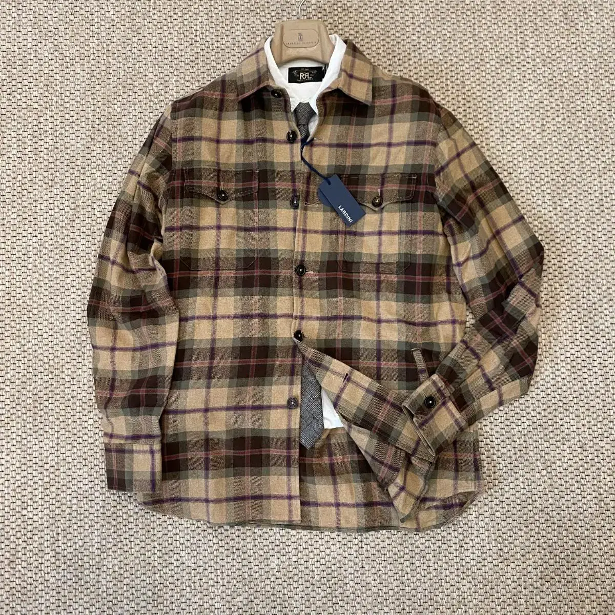 LARDINI Lardini Italian top quality flannel jacket shirt