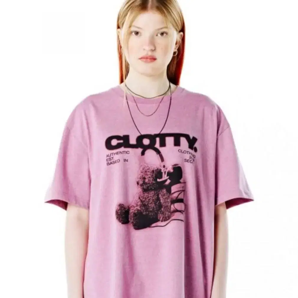 클로티 반팔티 BUDDY BEAR GRAPHIC T-SHIRT PINK