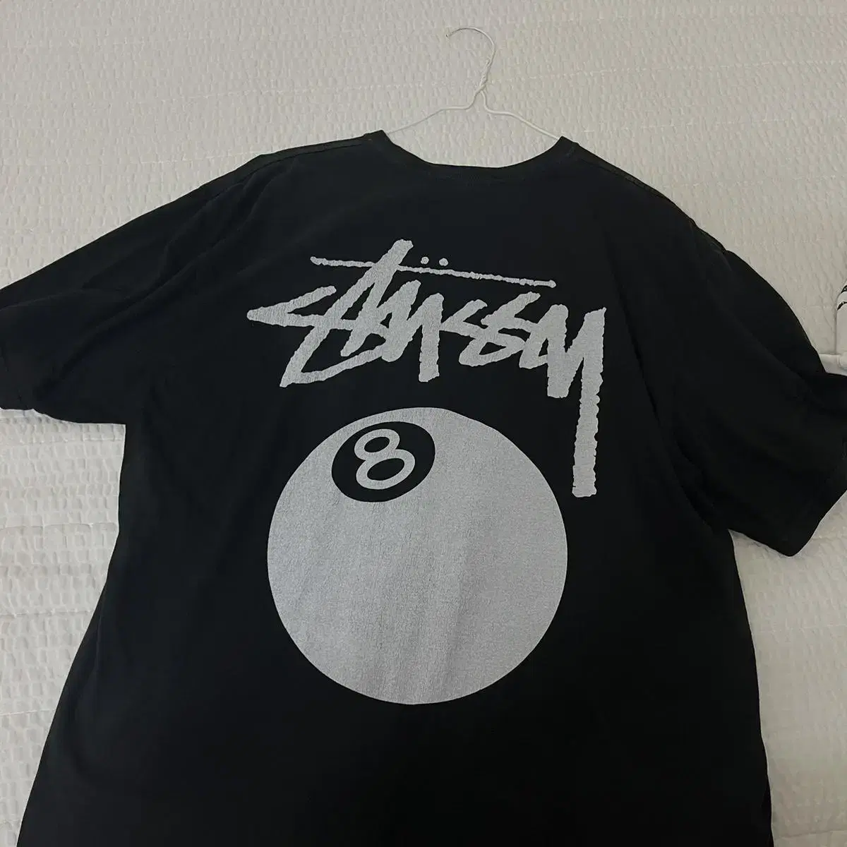 Stussy Short Sleeve Black Large 8-Ball Arm Ball