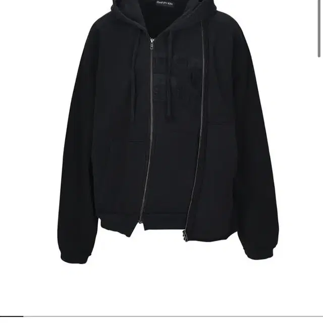 costperkilo DOUBLEZIP HOODIE_BLACK