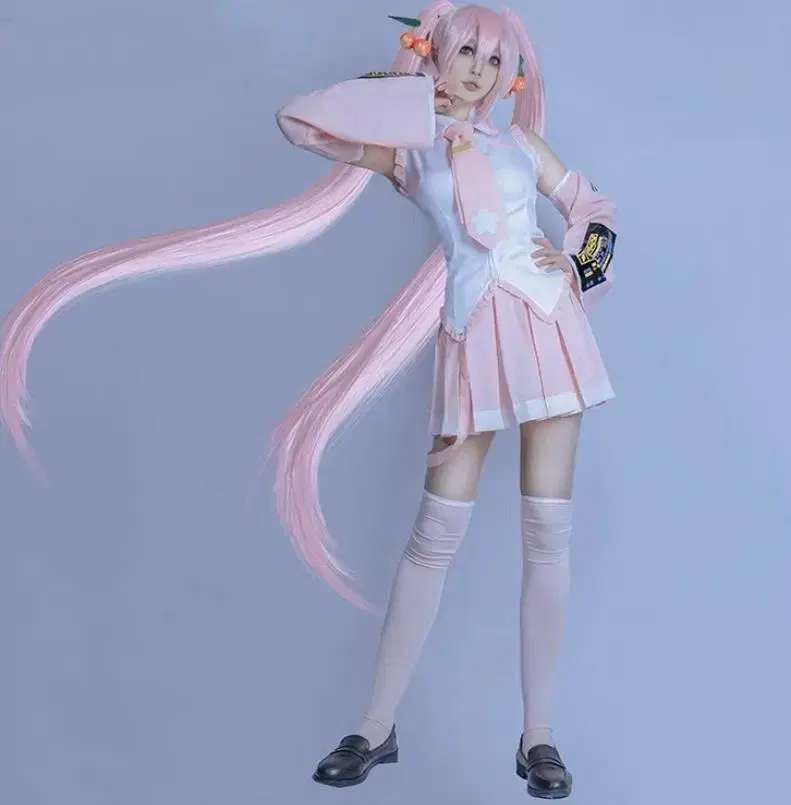 Pink Cherry Blossom/Sakuramiku Cosplay Set sell + Wig