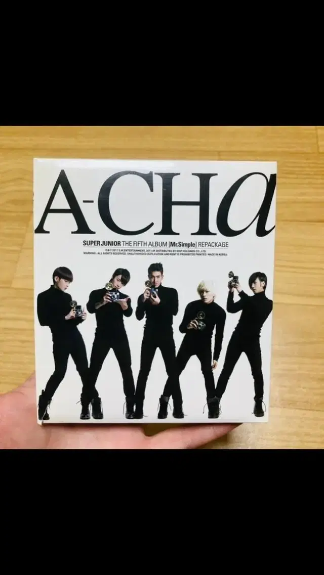 슈퍼주니어 5집 a-cha 리패키지 앨범(cd, 음반)