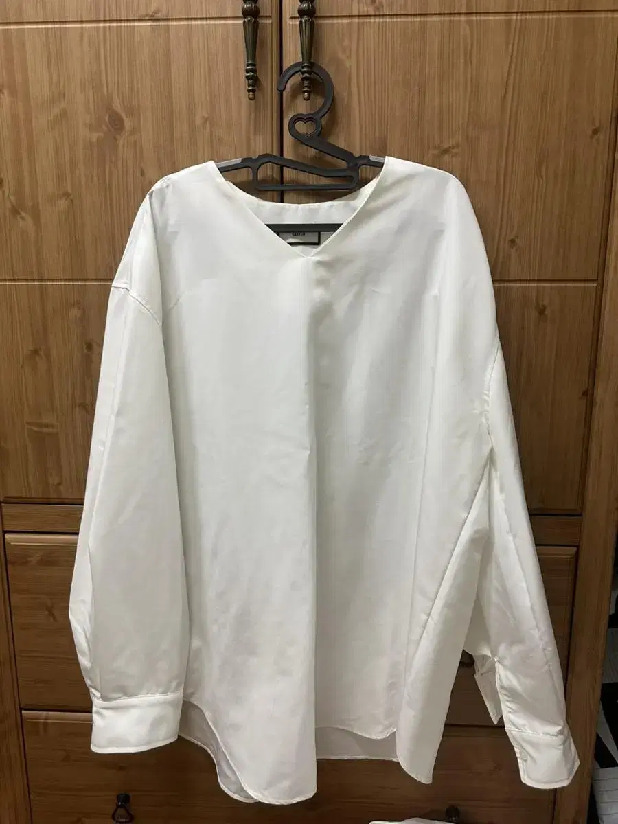 White Overfit Shirt P.O. Bonded Extremely Fine Used