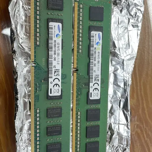 ddr3 4gb 삼성 시그치램 두장