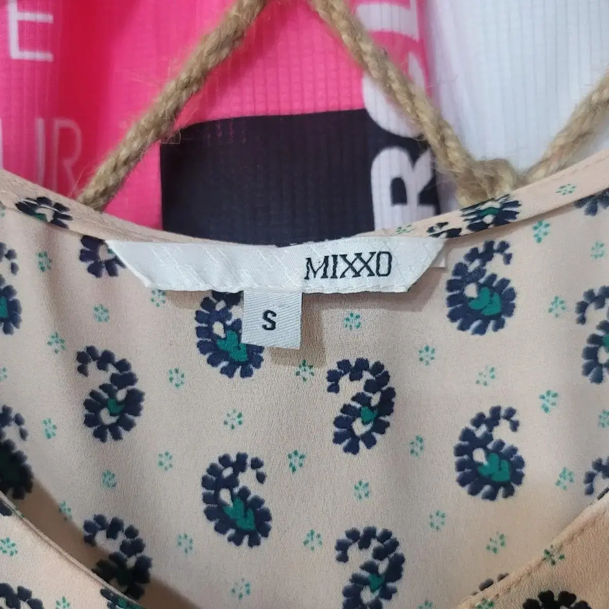 037)여성S사이즈/ MIXXO 민소매 나시 쉬폰 미니원피스