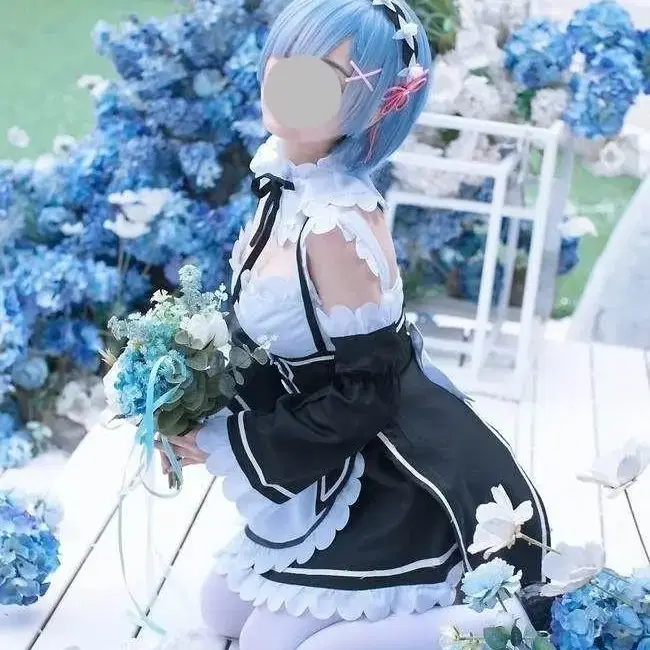 RE:ZERO 리제로 렘(REM) 코스프레 풀세트