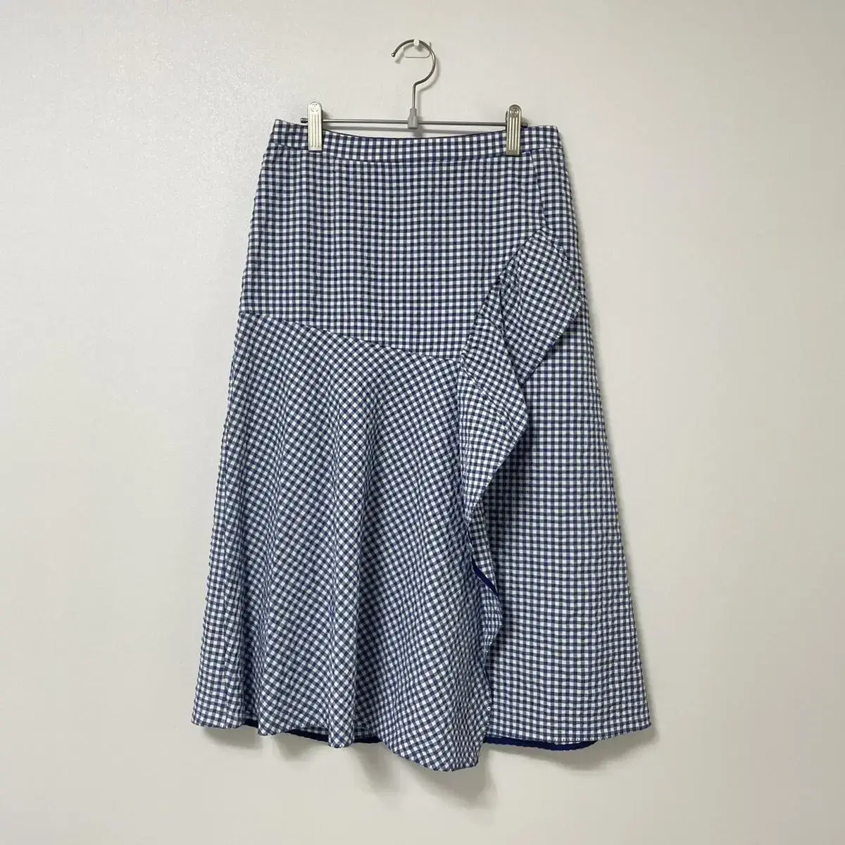 SJSJ Hansom Ruffled Seersucker Skirt bloo New 64-94