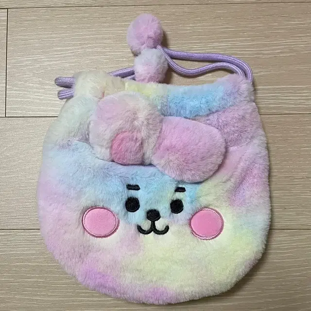 방탄 BT21 쿠키 레인보우 스트링 파우치