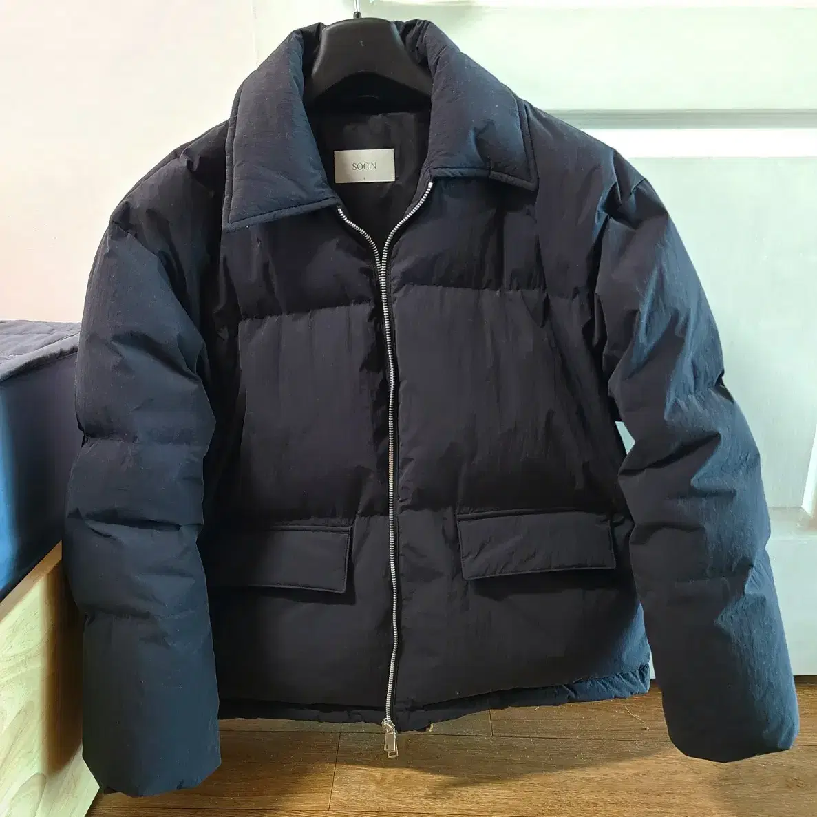 소신 Collared Goose Down Jacket 블랙 S