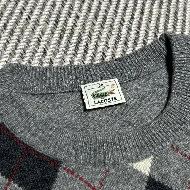 [ S ] Lacoste 라코스테 아가일 패턴 니트 조끼