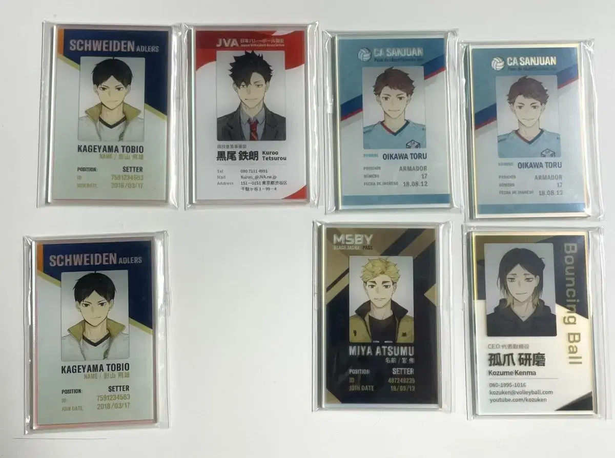 Haikyuu acrylic Sells club and employee ID merchandise