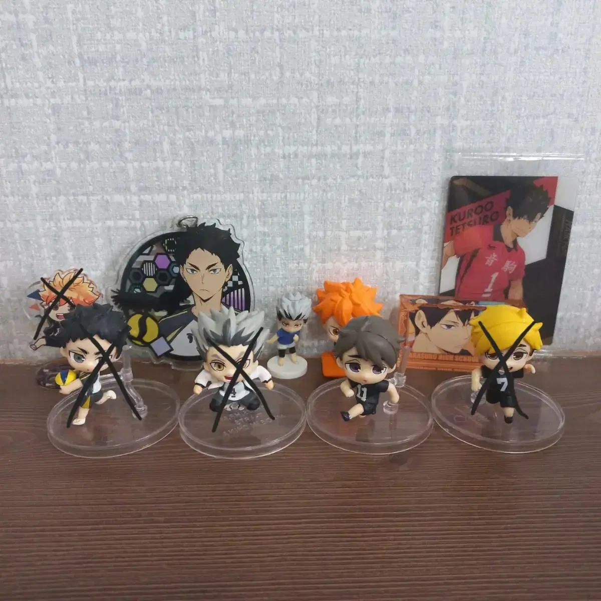 Sell it cheap!! haikyuu Ponkore Gacha Mini Desktop Figures keyring Wehas