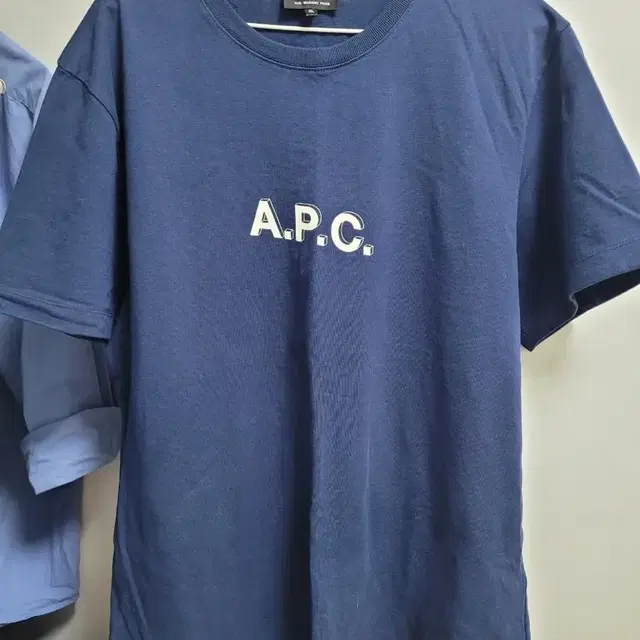 [XL] A.P.C (아페쎄) 네이비 로고 티셔츠