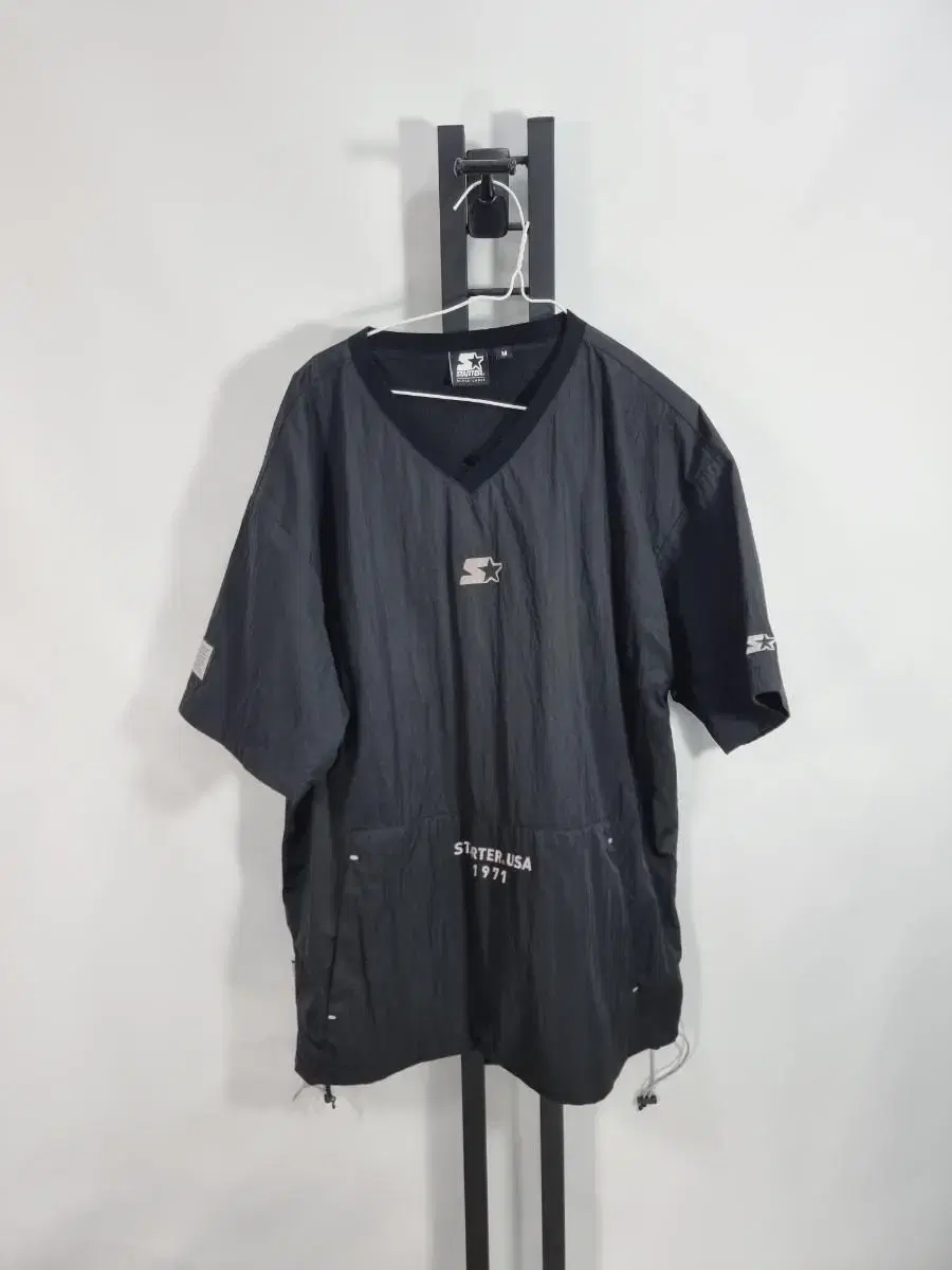 Starter Warm-Up Woven Windbreaker Short Sleeve Black