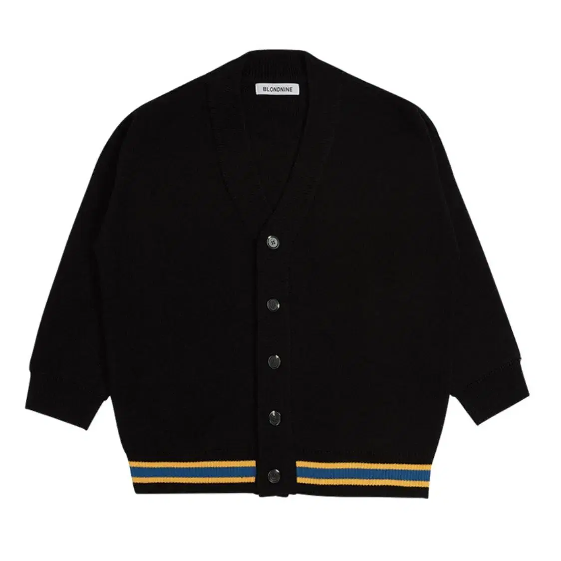 Blondnine Three Lines Knit Cardigan Black XS