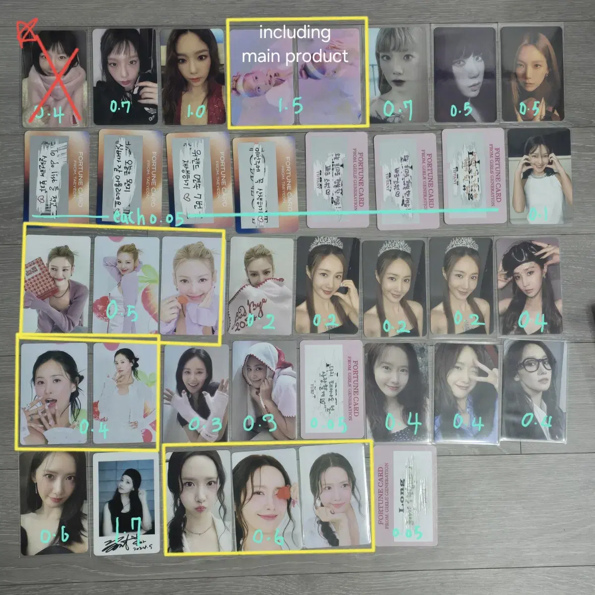 Girls Generation Photocard taeyeon sunny yuri hyoyeon tiffany seohyun yoona sooyoung Photocard