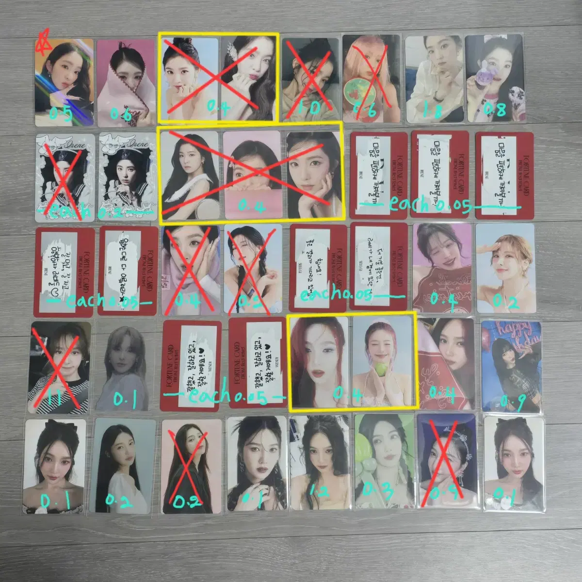 Red Velvet Photo Card irene seulgi wendy joy yeri photocard unreleased photocard Cosmic