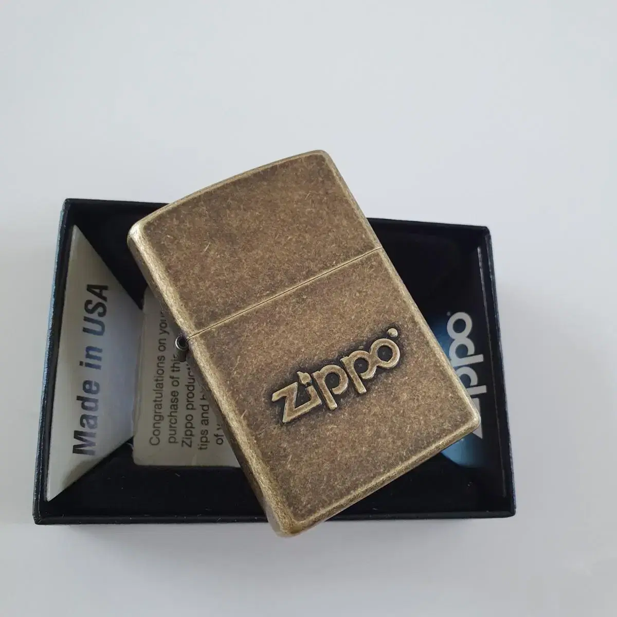 28994 ZIPPO STAMP ANTI BRASS 정품 새 지포라이터