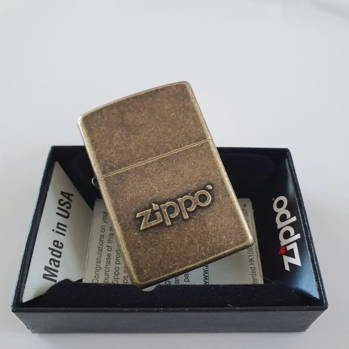 28994 ZIPPO STAMP ANTI BRASS 정품 새 지포라이터