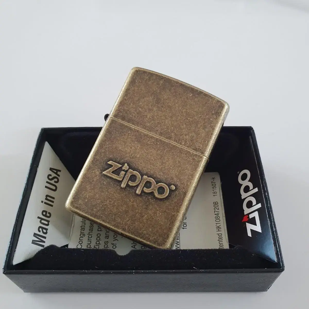 28994 ZIPPO STAMP ANTI BRASS 정품 새 지포라이터