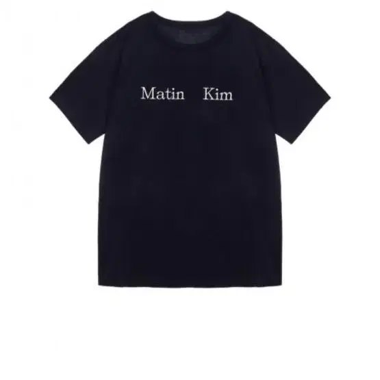 마뗑킴 반팔 Matin Kin Logo T-shirt in Navy