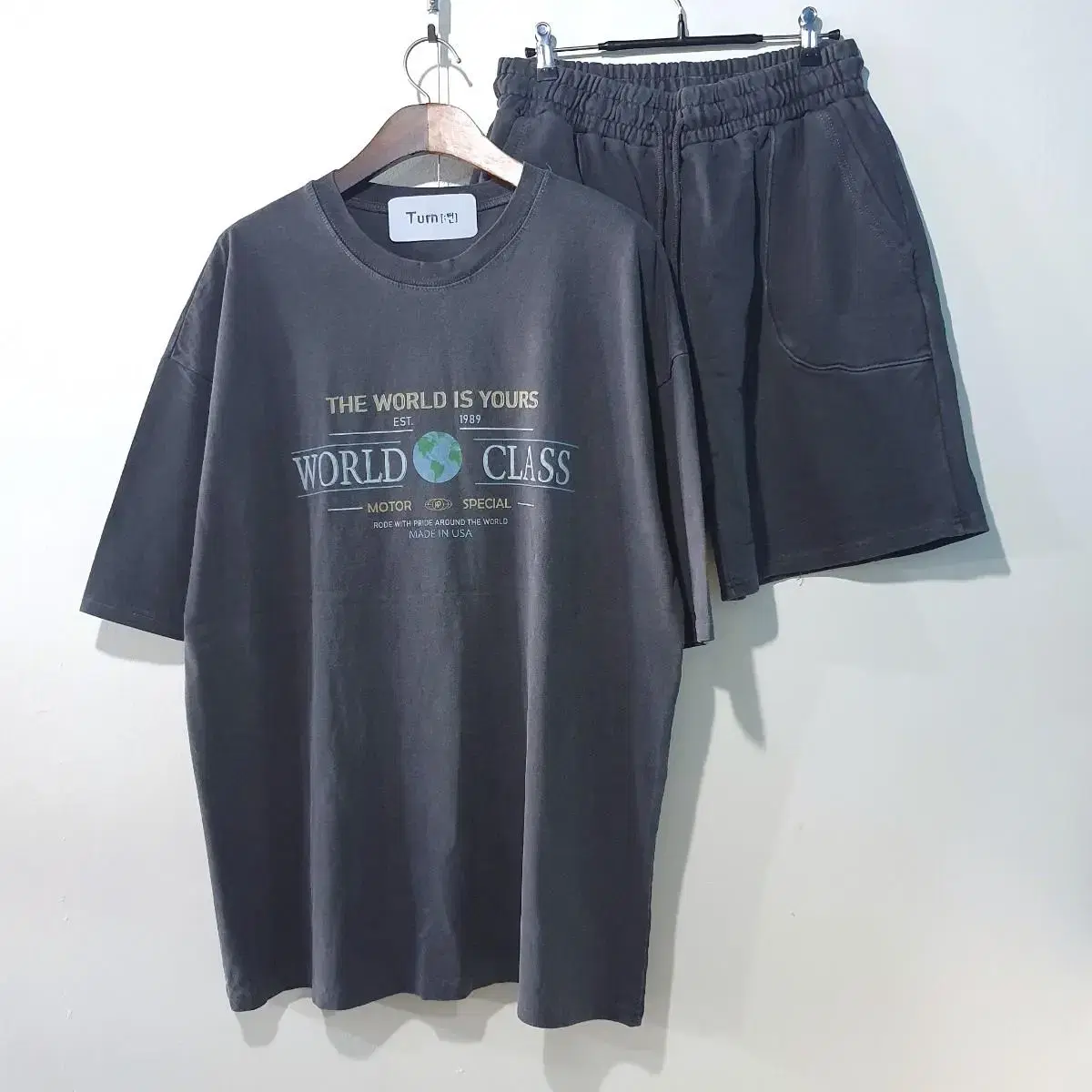 SS신상) 월드클래스 피그먼트 반팔세트 3color M,L