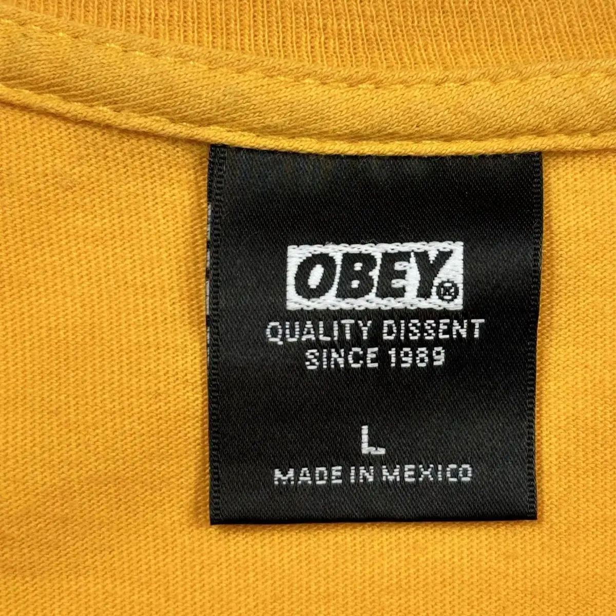 OBEY 오베이 머스타드 반팔 티셔츠 (XL)