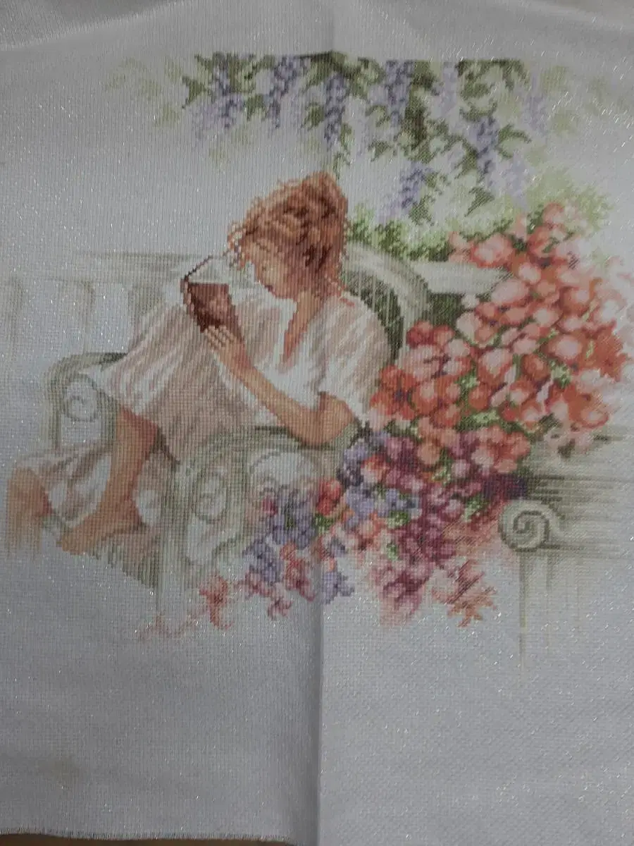 Cross-stitch bookwoman completion number