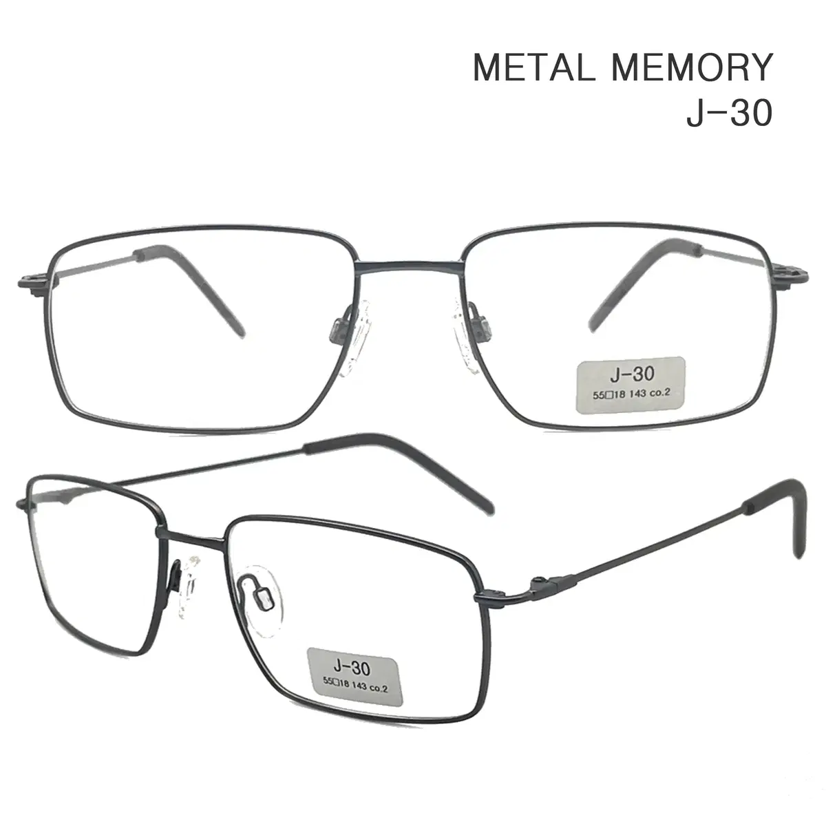 Domestic export square fashion steel frame memory metal frame glasses J-30