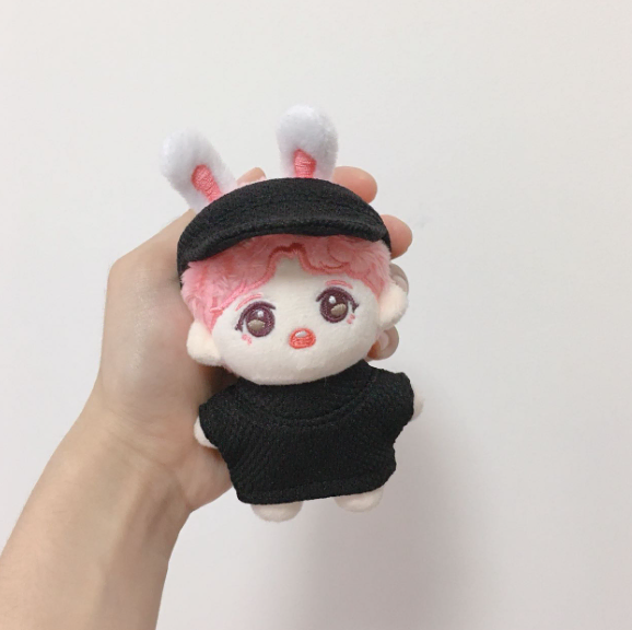 10cm 무속성 솜인형 블랙 투피스 옷 세트