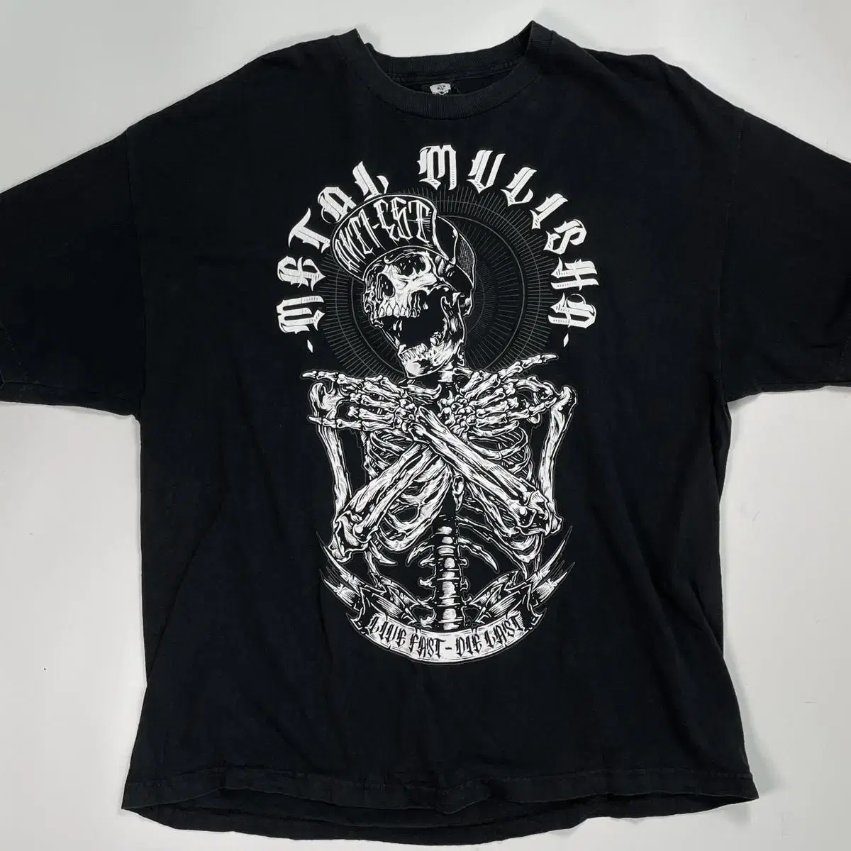 Metal Mulisha Vintage Skull Printed Short Sleeve T-Shirt Short Sleeve Tee