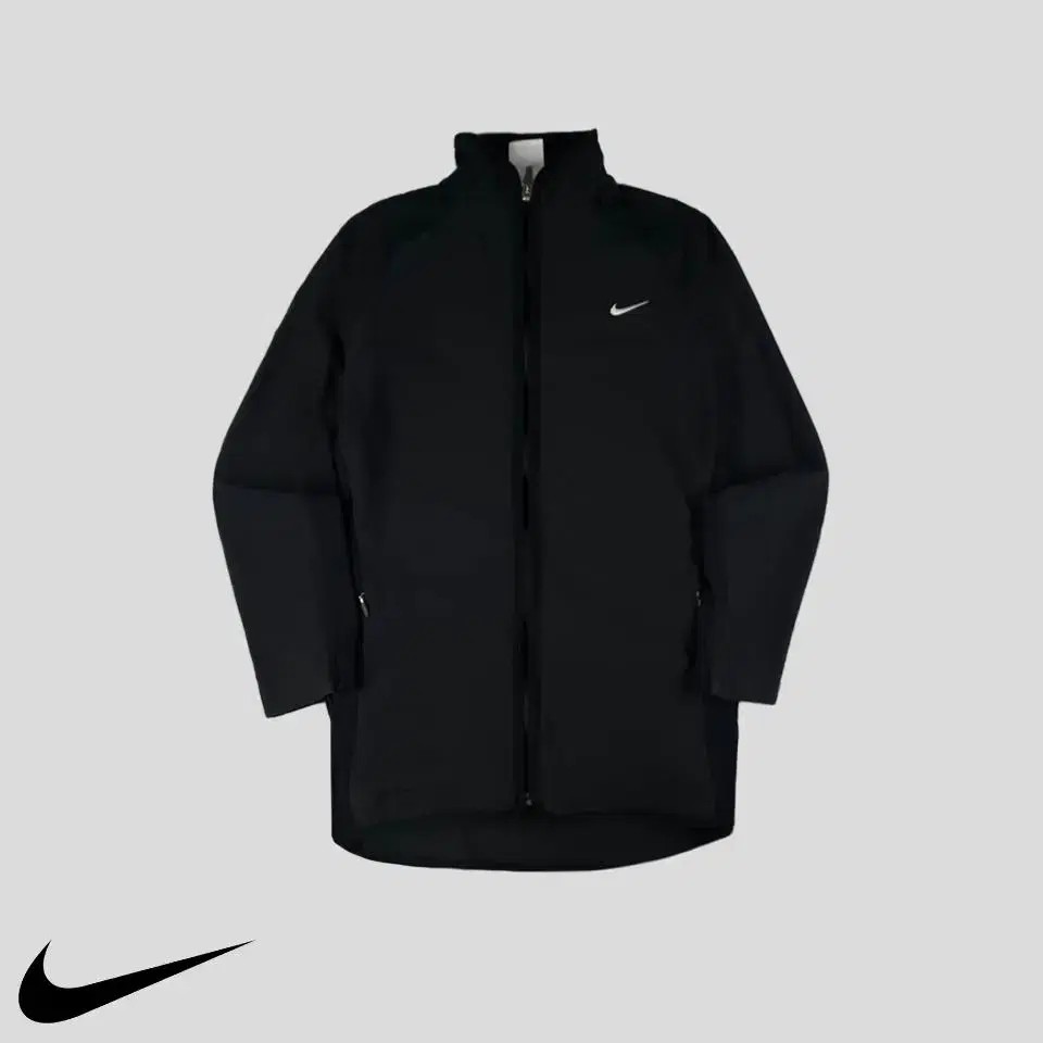 Nike Black Minimal Swoosh Dry Fit Track Top Zip Up Jersey SIZE WOMA