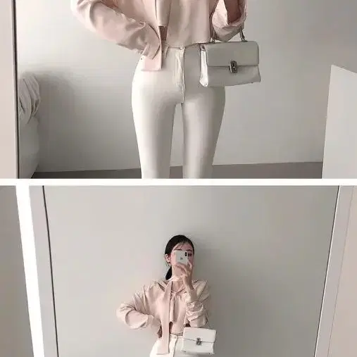 파운 데일리 스키니 스몰 화이트 기장추가