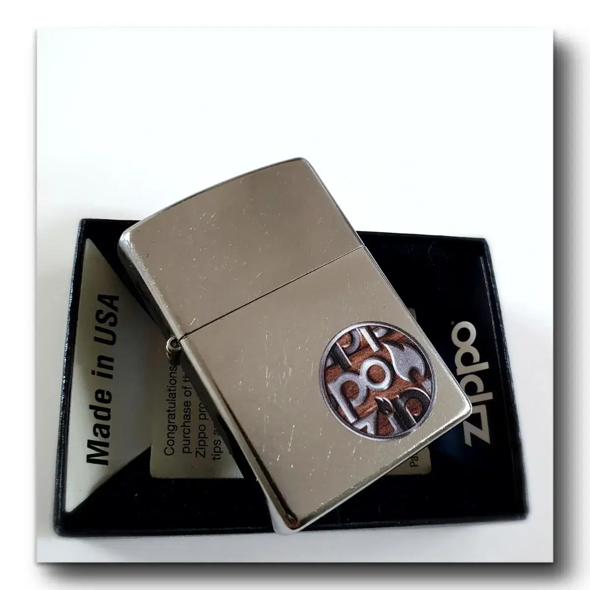 29872 ZIPPO BUTTON LOGO 정품 미개봉 새 지포라이터