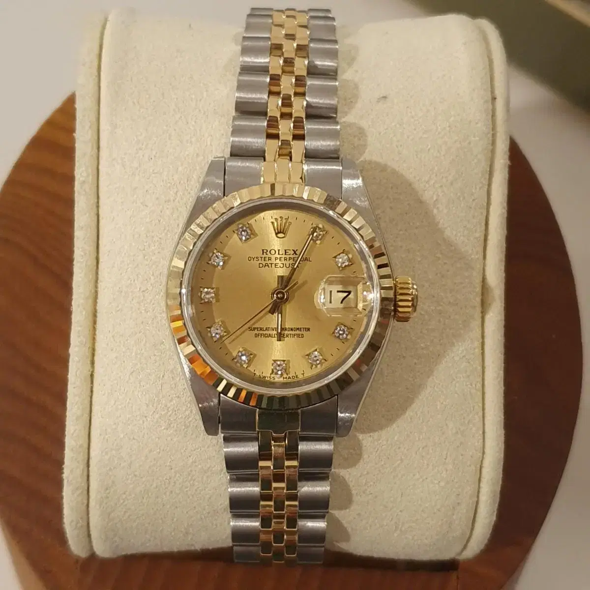Rolex Women's Dayjust 69173 Champagne Ten Points Jubilee Combi