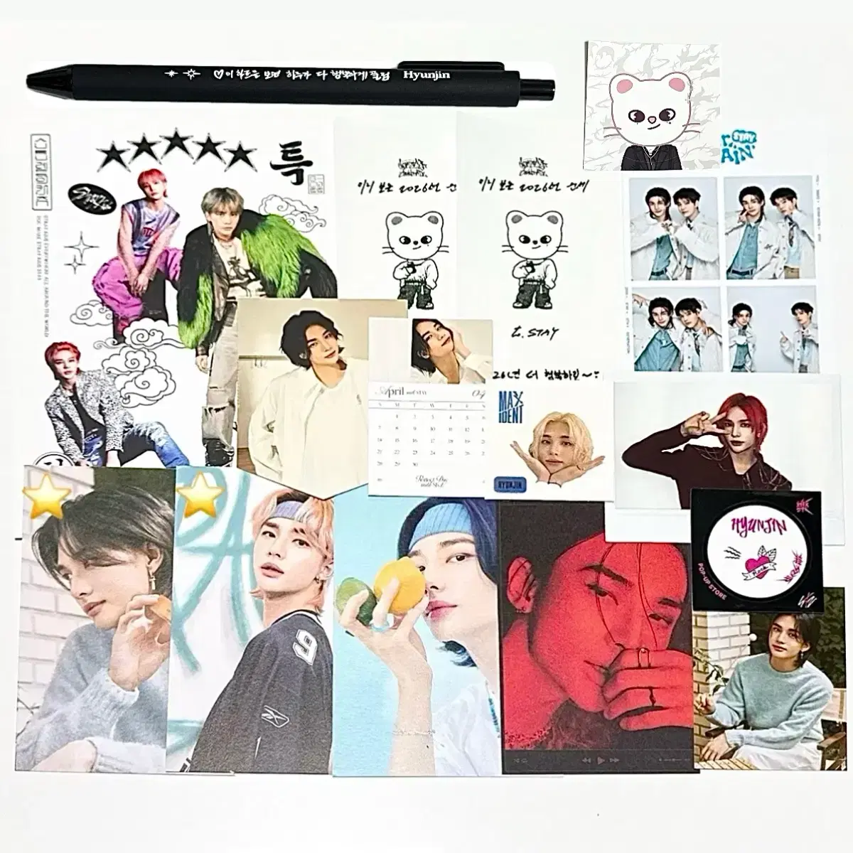 SKZ Hyunjin Jini-ret poster postcard sticker pop up/Nesipic/album components/pre-order benefit