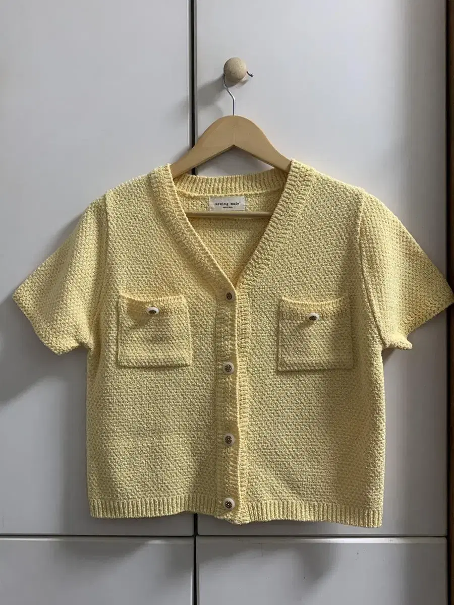 [Yel] Yellow Tweed Style Short Sleeve Tee