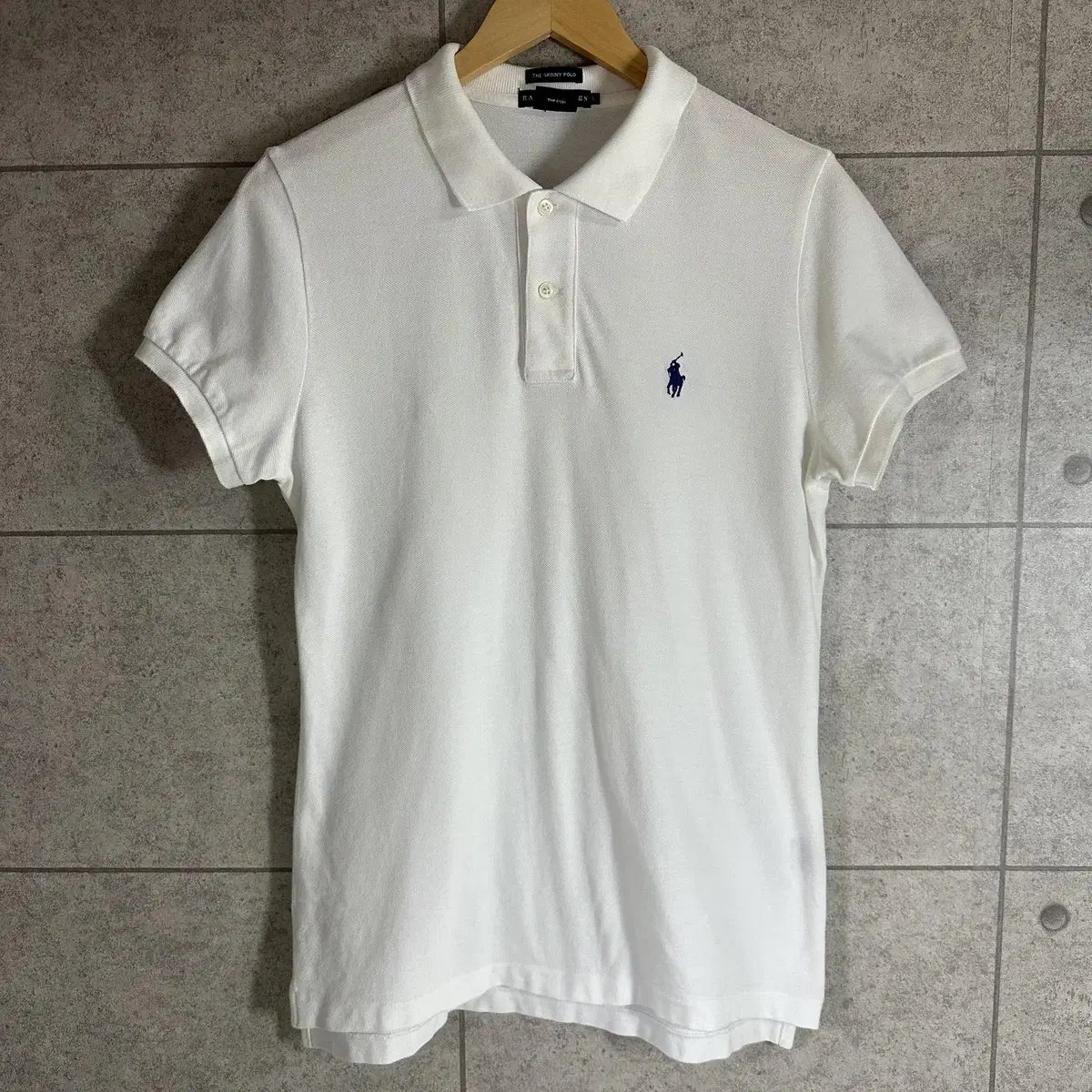 [L] Polo Ralph Lauren White PK Vahn Short Sleeve Tee Kara Tee 5822