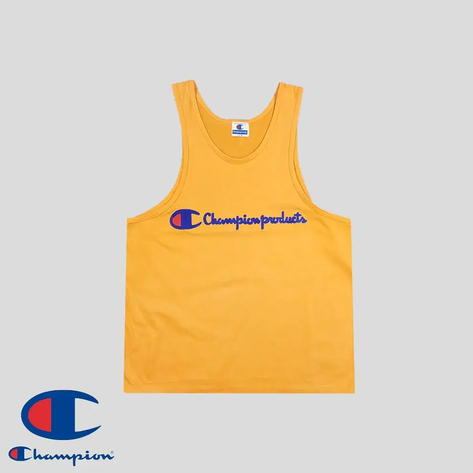 Champions 90s JP Pigment Orange Big Embroidered Spelling Logo Old School Sleeveless