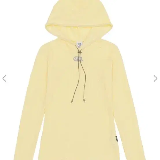 스컬프터  E-string Crinkle Hoodie Lemon