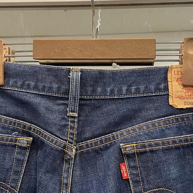 00s Levis 리바이스 506 컷팅 데님 쇼츠 팬츠 (36inch)