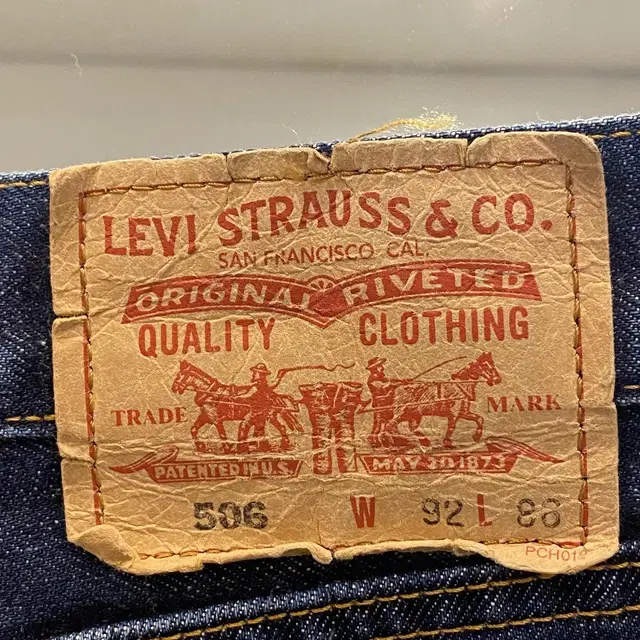 00s Levis 리바이스 506 컷팅 데님 쇼츠 팬츠 (36inch)