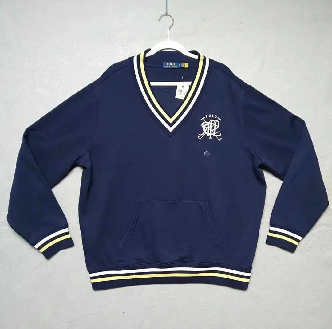 (NEW)Polo Emblem Cricket Pullover Preppy V-Neck Knit (XL)